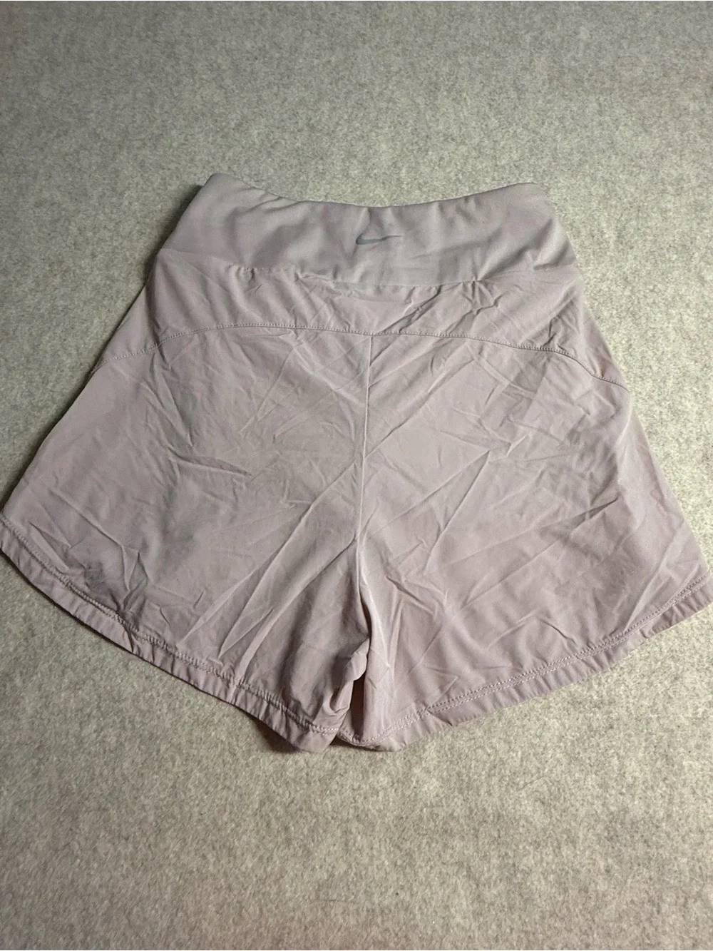 Nike Women's High-Waist Athletic‎ Shorts — Light Beige